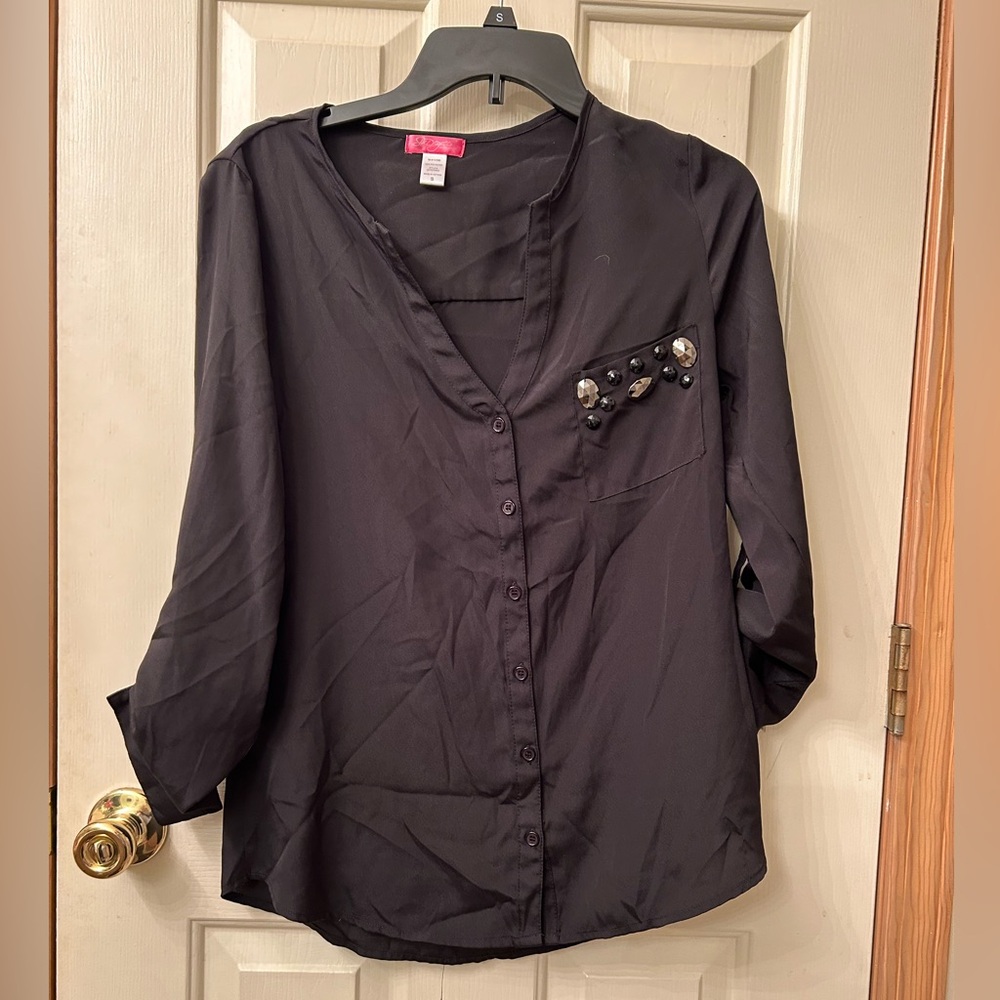 Six Degrees of Separation black sheer blouse
